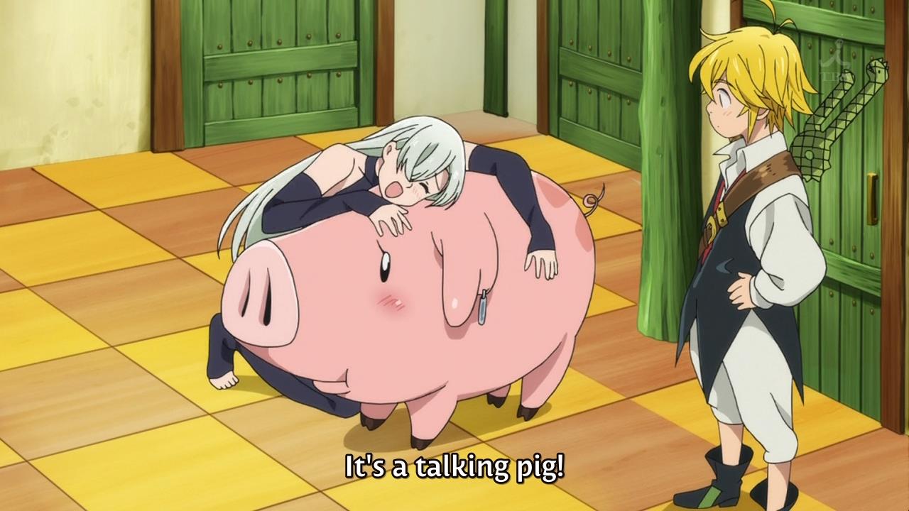 Image result for talking pig anime